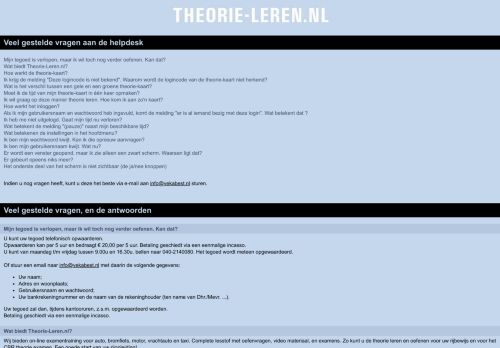 
                            4. Theorie-leren.nl helpdesk