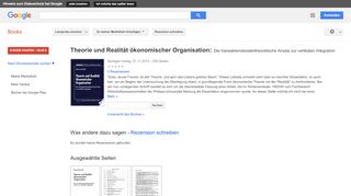 
                            13. Theorie und Realität ökonomischer Organisation: Der ...