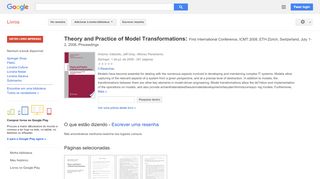
                            9. Theory and Practice of Model Transformations: First International ...