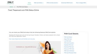 
                            5. Thepancard.com PAN Card Application Status Track|Onlypancard.com