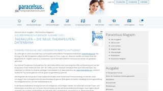 
                            5. Theralupa – Die neue Therapeuten-Datenbank - Ausgabe 1/2011 ...