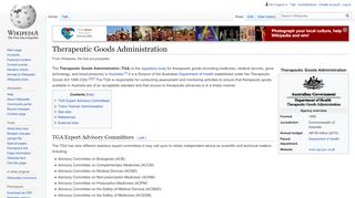 
                            4. Therapeutic Goods Administration - Wikipedia