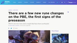 
                            13. There are a few new runes on the PBE, the first signs of the preseason ...