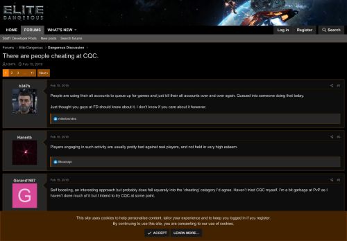 
                            11. There are people cheating at CQC. - Frontier Forums - Frontier ...