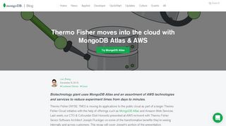 
                            9. Thermo Fisher moves into the cloud with MongoDB Atlas & AWS ...