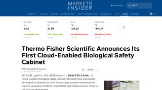 
                            11. Thermo Fisher Scientific Announces Its First Cloud-Enabled Biological ...