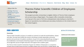 
                            12. Thermo Fisher Scientific Children of Employees Scholarship | TPI