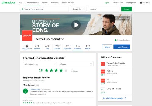 
                            7. Thermo Fisher Scientific Employee Benefits and Perks | Glassdoor.ca