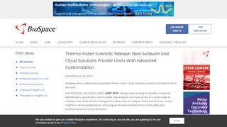 
                            13. Thermo Fisher Scientific Release: New Software And Cloud Solutions ...