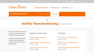 
                            7. Thermobox Heizung | Downloads | Warmhalteplatte - Carbon Heater