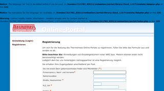 
                            6. Thermomess Online-Portal Registrierung