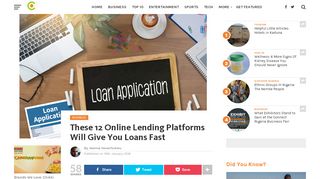 
                            6. These 12 Online Lending Platforms Will Give You Loans Fast ...