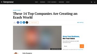 
                            9. These 14 Top Companies Are Creating an Ecash World - ...