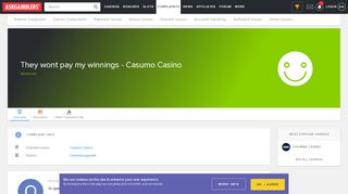 
                            9. They wont pay my winnings - Casumo Casino - Complaint Solved ...