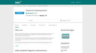 
                            12. Thieme & Frohberg GmbH als Arbeitgeber | XING Unternehmen