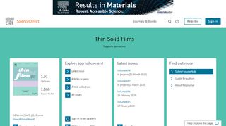
                            2. Thin Solid Films | ScienceDirect.com