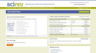 
                            12. Thin Solid Films - SciRev