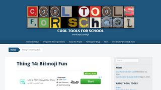 
                            10. Thing 14: Bitmoji Fun - Cool Tools for School