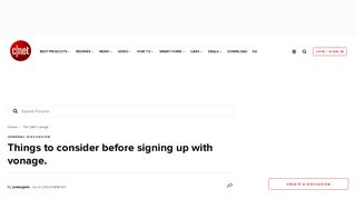 
                            13. Things to consider before signing up with vonage. - Forums - CNET