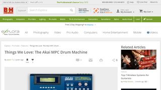 
                            7. Things We Love: The Akai MPC Drum Machine | B&H Explora