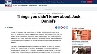 
                            8. Things you didn't know about Jack Daniel's | Fox News
