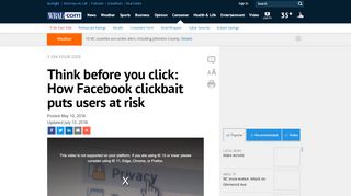 
                            11. Think before you click: How Facebook clickbait puts ... - WRAL.com