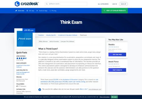 
                            9. Think Exam Reviews, Pricing and Alternatives | Crozdesk