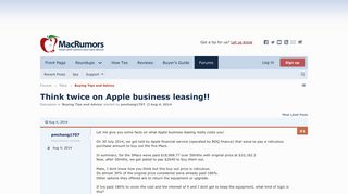 
                            11. Think twice on Apple business leasing!! | MacRumors Forums