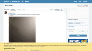
                            12. Thinkpad - znaleziska i wpisy o #thinkpad w Wykop.pl - od wpisu ...