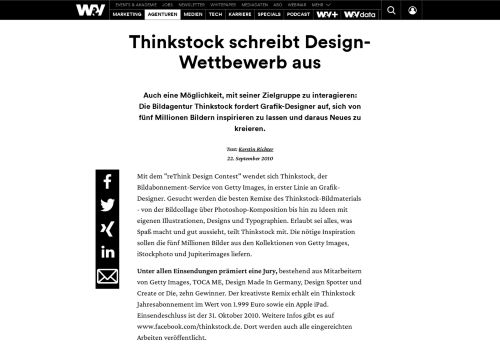 
                            13. Thinkstock schreibt Design-Wettbewerb aus | W&V