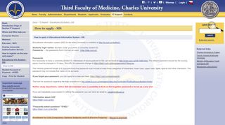 
                            7. Third Faculty of Medicine - How to apply - SIS