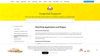 
                            2. Third-Party Applications and Plugins - Snapchat Support