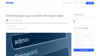 
                            13. Third Party Sign In: Log In to OnSIP with Google or Slack