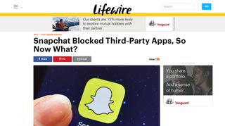 
                            4. Third-Party Snapchat Apps Are Now Blocked - Lifewire