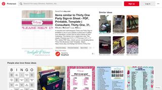 
                            8. Thirty One Party Sign-in Sheet - PDF, Printable, Template - Pinterest