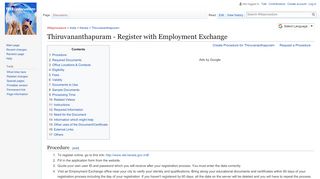 
                            10. Thiruvananthapuram - Register with Employment Exchange