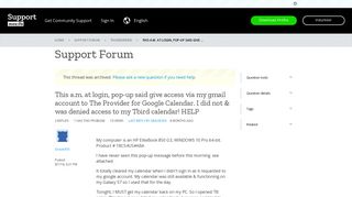 
                            7. This a.m. at login, pop-up said give access via my gmail account to ...