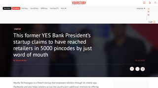 
                            9. This former YES Bank President's startup claims to have reached ...