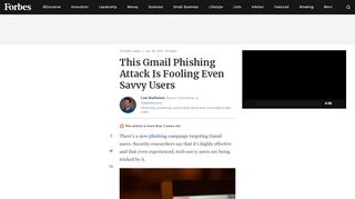 
                            8. This Gmail Phishing Attack Is Fooling Even Savvy Users - Forbes