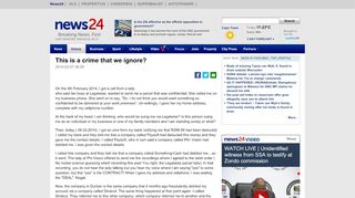 
                            10. This is a crime that we ignore? | News24
