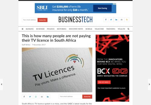 
                            11. This is how many people are not paying their TV licence in South Africa
