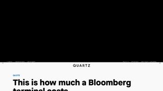 
                            8. This is how much a Bloomberg terminal costs — Quartz