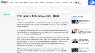 
                            9. This is not a time-pass series: Malik | Peshawar | thenews ...