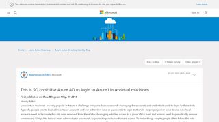 
                            2. This is SO cool! Use Azure AD to login to Azure Linux virtual machines ...