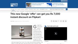 
                            10. This new Google 'offer' can get you Rs 7000 instant discount on Flipkart