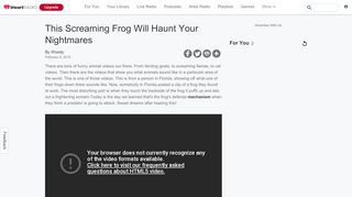 
                            13. This Screaming Frog Will Haunt Your Nightmares | iHeartRadio