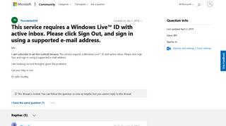 
                            7. This service requires a Windows Live™ ID with active inbox ...