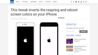 
                            4. This tweak inverts the respring and reboot screen colors on your iPhone