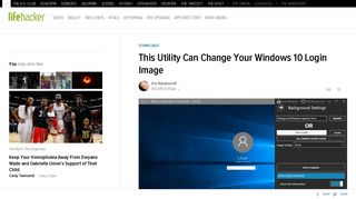 
                            11. This Utility Can Change Your Windows 10 Login Image - Lifehacker