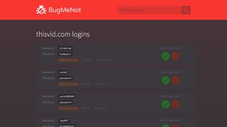 
                            3. thisvid.com passwords - BugMeNot